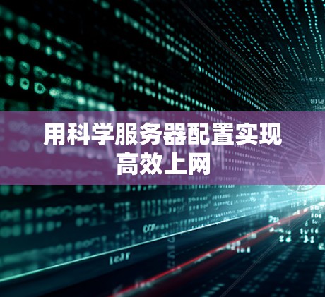 用科学服务器配置实现高效上网